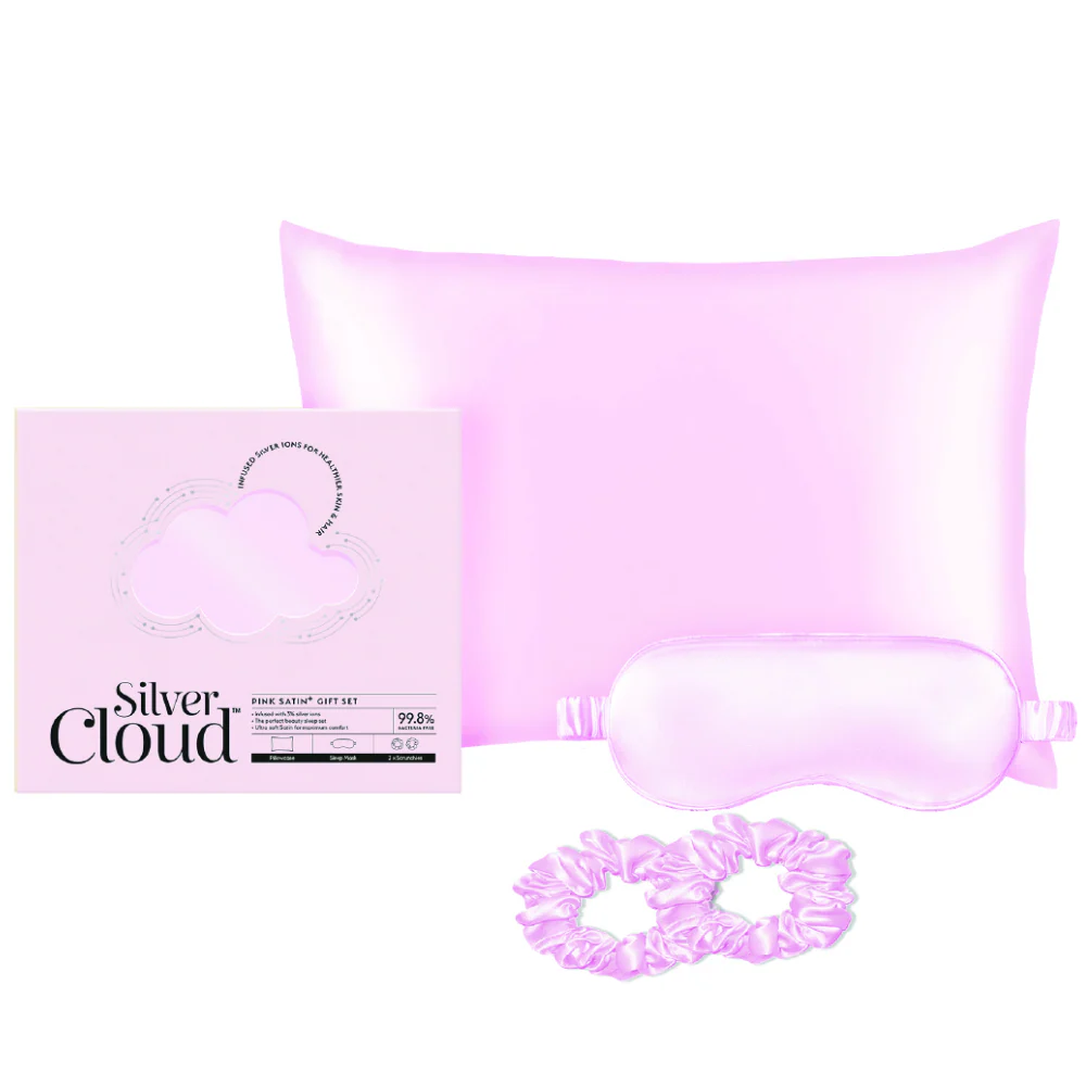 Silver Cloud Satin Gift Set Pink - Image 2