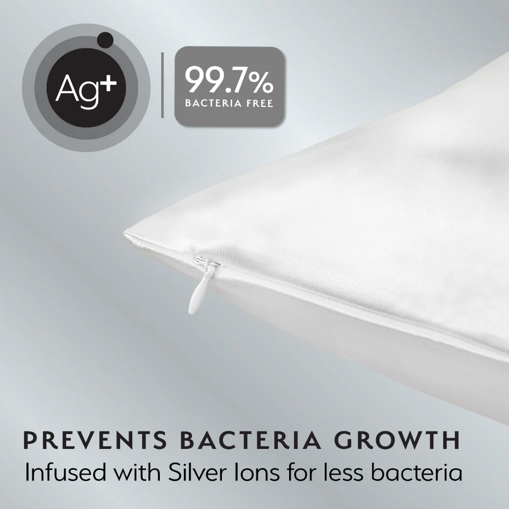 Silver Cloud Satin Pillowcase White - Image 4