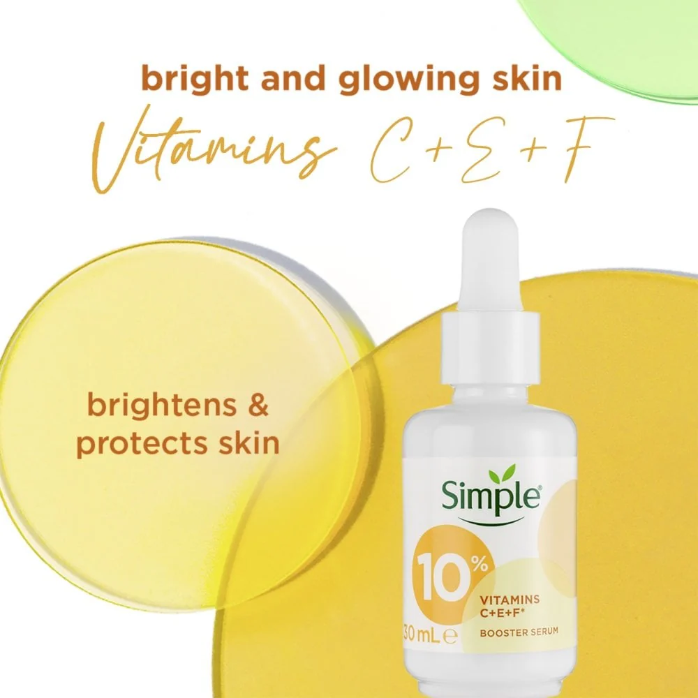 Simple 10% Vitamins C + E + F Booster Serum 30ml - Image 5