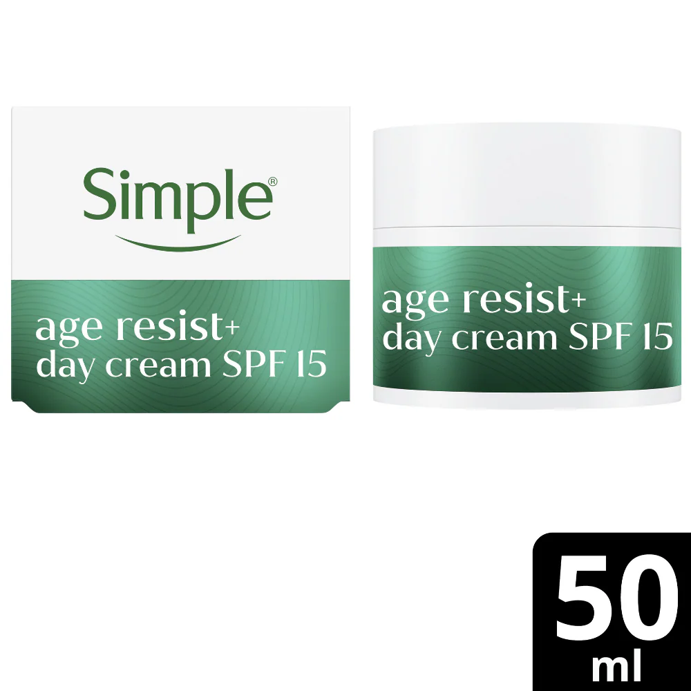 Simple Age Resist+ Day Cream Facial Moisturiser SPF15 50ml - Image 7