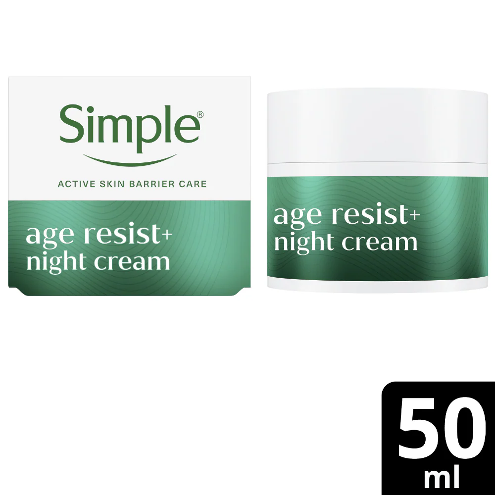 Simple Age Resist+ Night Cream Facial Moisturiser 50ml - Image 7