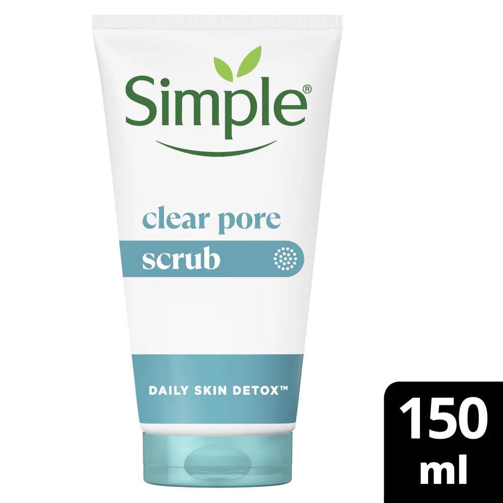 Simple Daily Skin Detox Clear Facial Scrub 150ml - Image 2