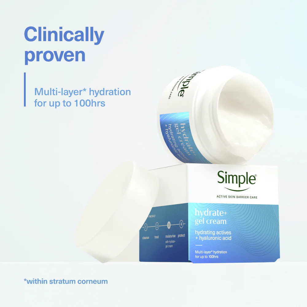 Simple Hydrate+ Gel Cream Facial Moisturiser 50ml - Image 3