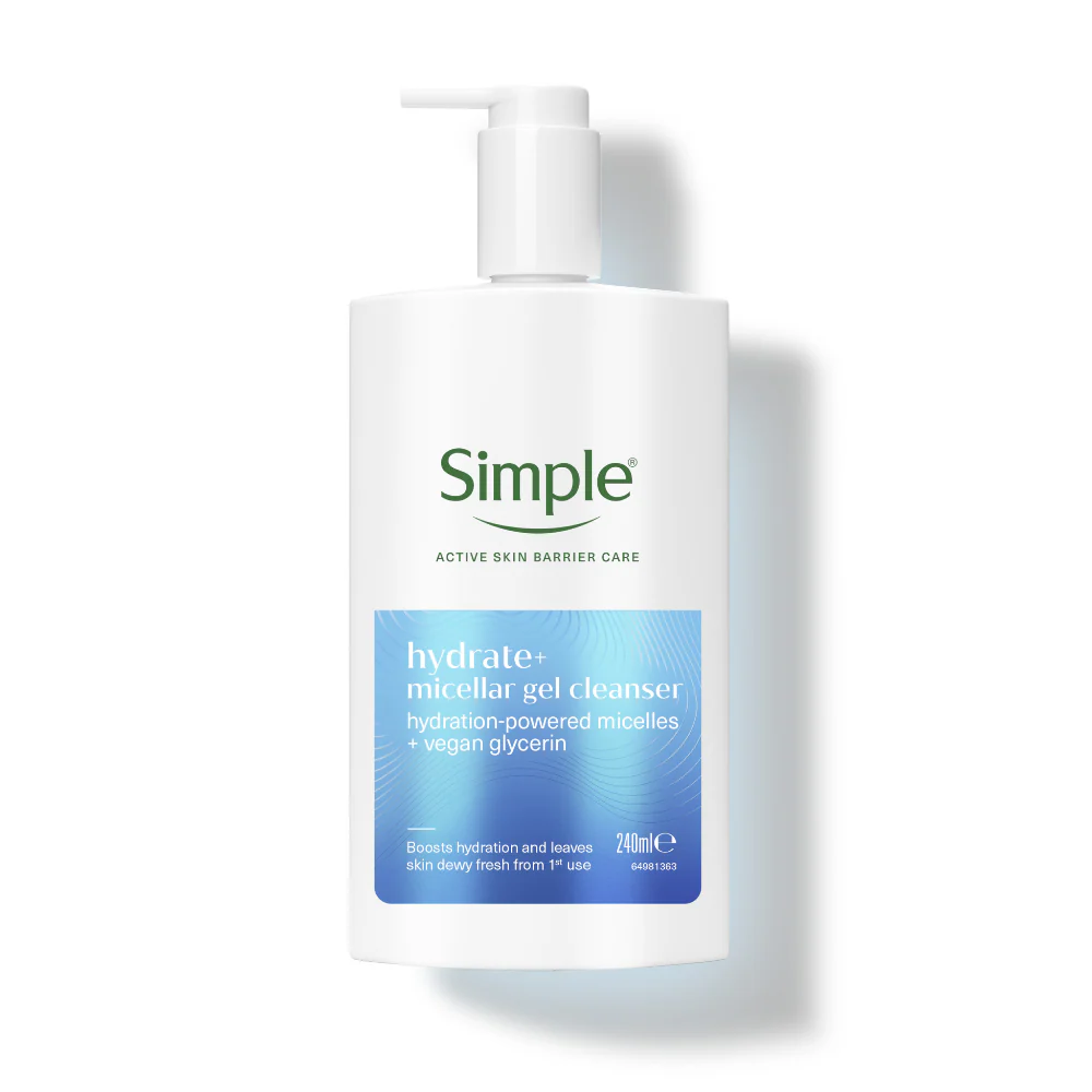 Simple Hydrate+ Micellar Gel Cleanser 240ml - Image 2