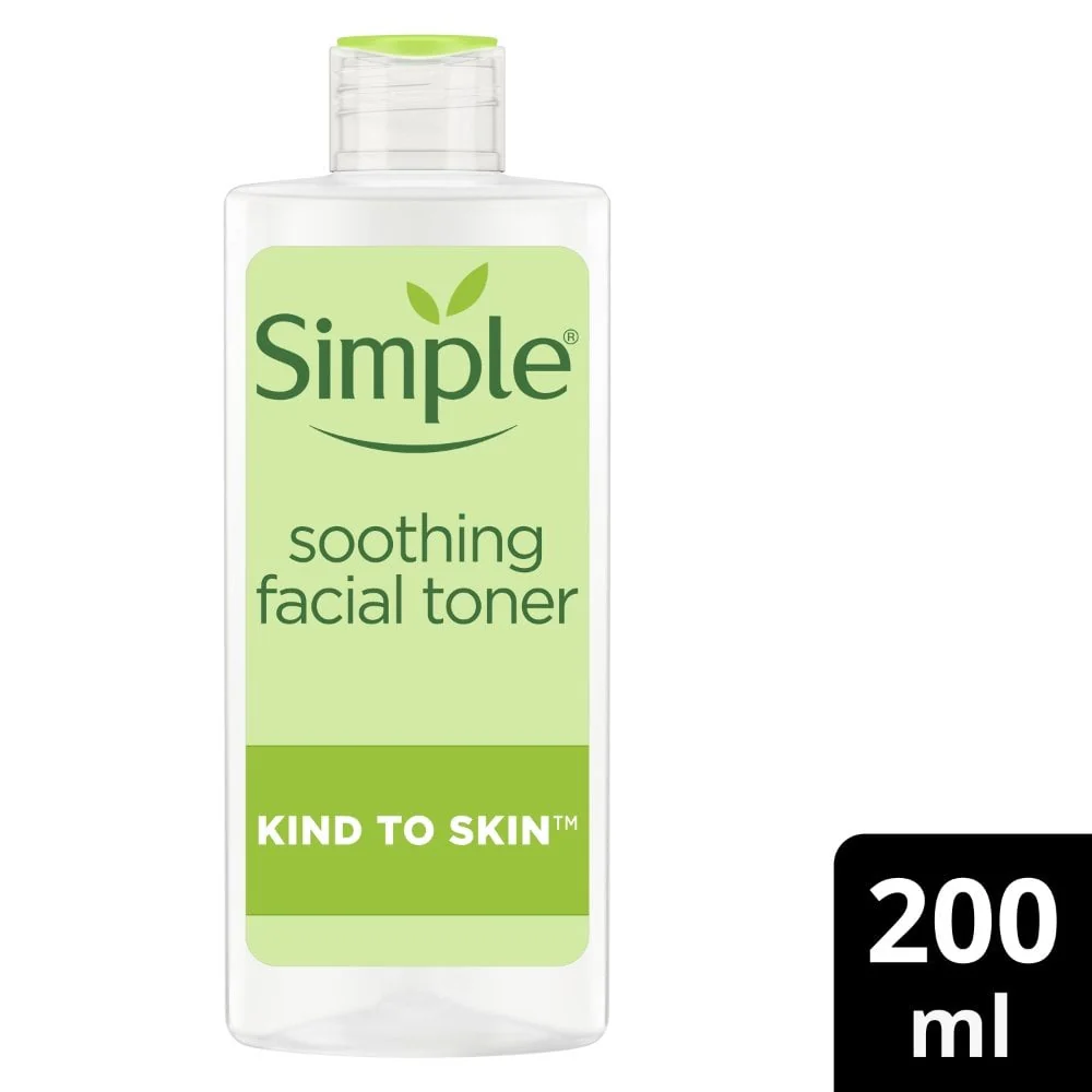 Simple Kind To Skin 100% Alcohol Free Soothing Facial Toner 200ml - Image 2