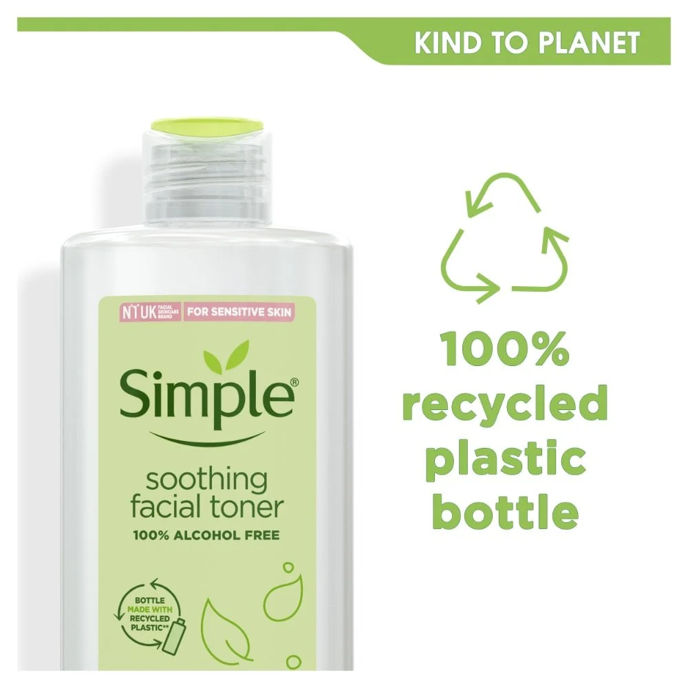 Simple Kind To Skin 100% Alcohol Free Soothing Facial Toner 200ml - Image 4