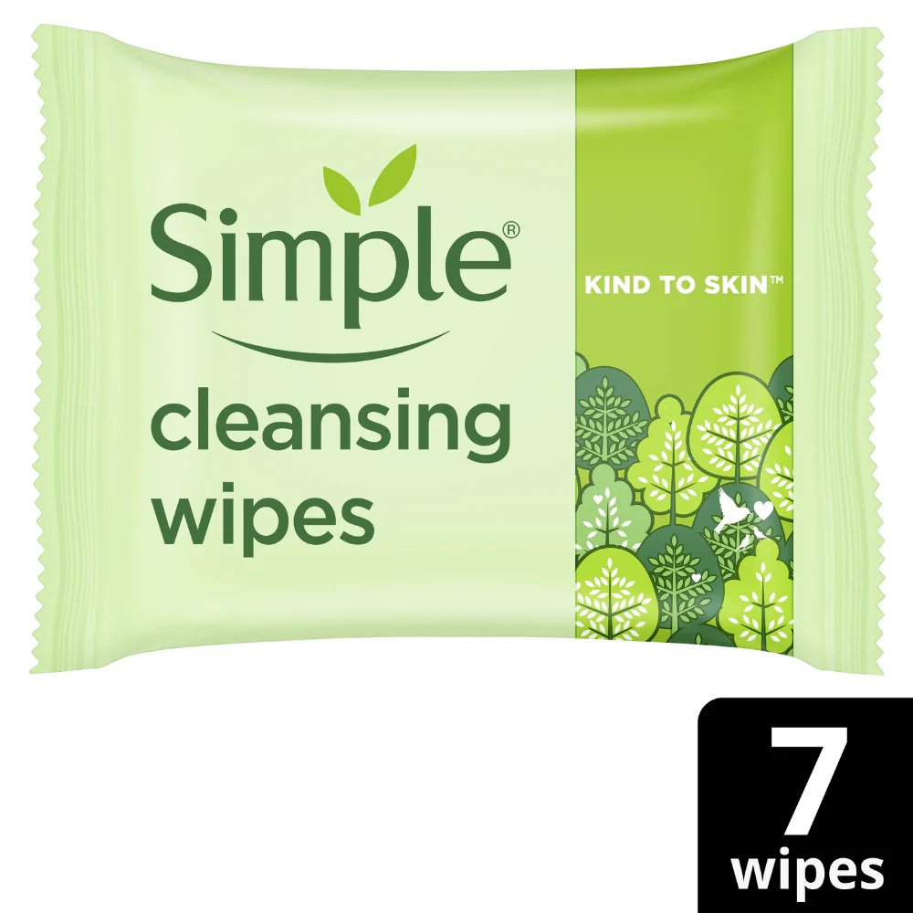 Simple Kind To Skin Cleansing Biodegradable Face Wipes Pack of 7 - Image 2