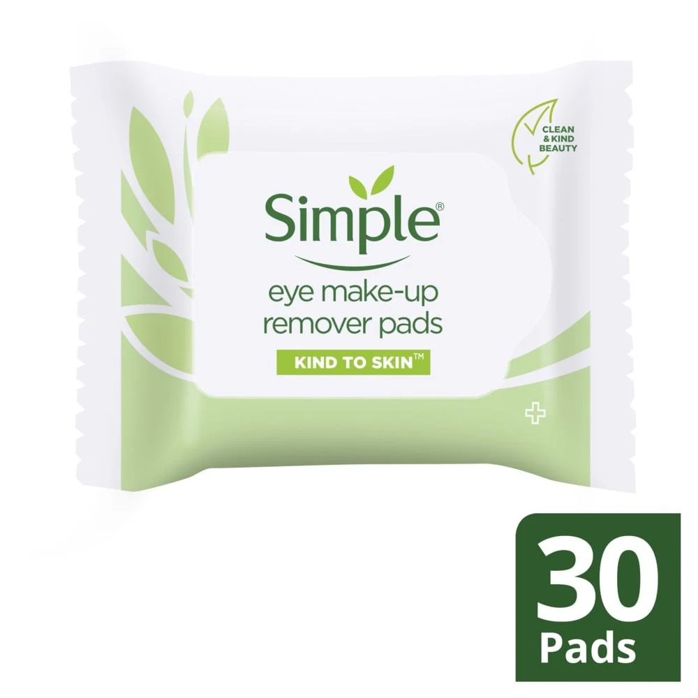 Simple Kind To Skin Eye Makeup Remover Pads Pack of 30 - Image 2