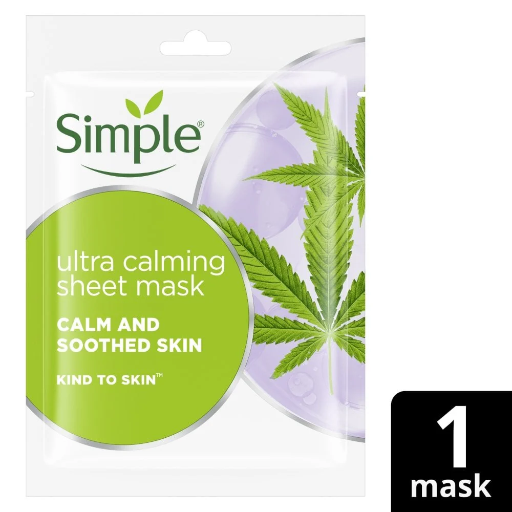 Simple Kind To Skin Intense Recovery Calming Sheet Mask 21ml - Image 2