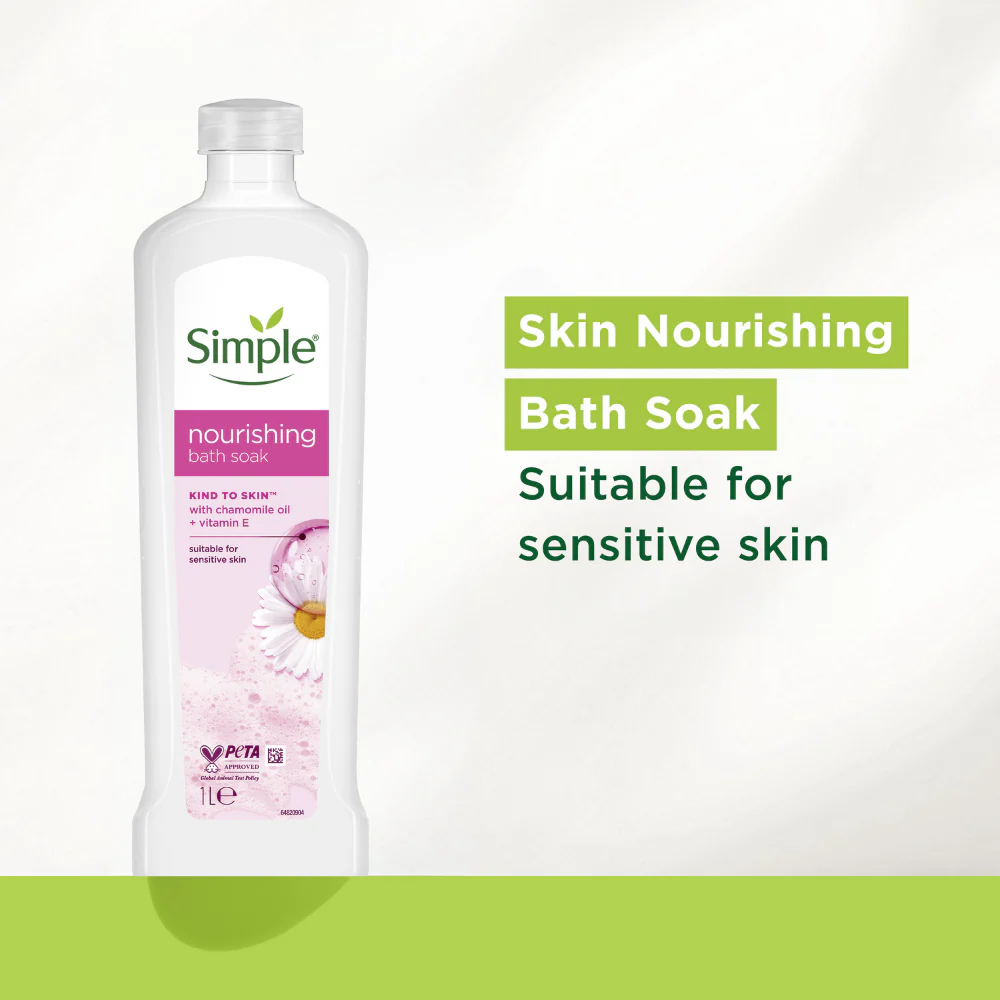 Simple Kind To Skin Nourishing Bath Soak 1000ml - Image 3