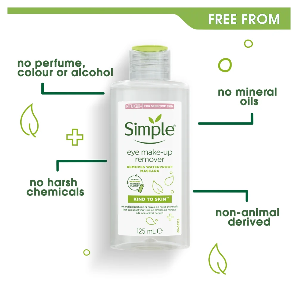 Simple Kind To Skin Oil-Free Eye Makeup Remover 125ml - Image 3