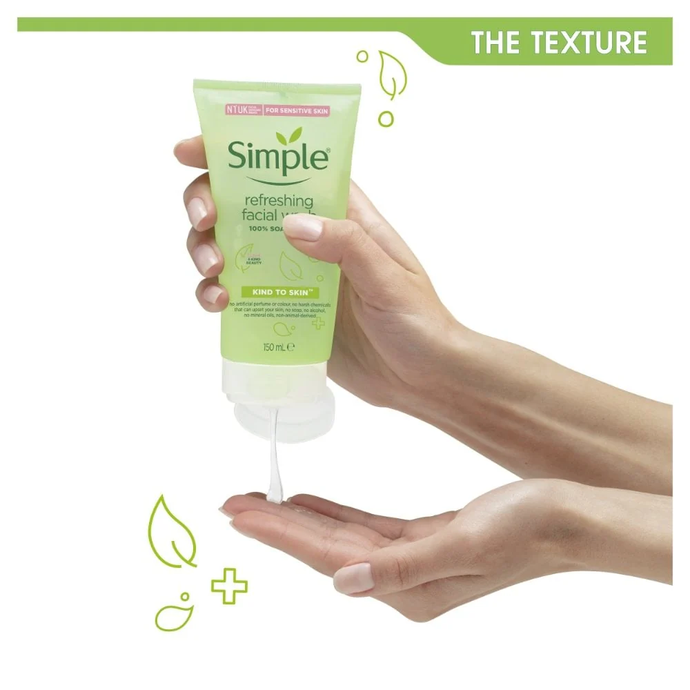 Simple Kind To Skin Refreshing Facial Wash Gel 150ml - Image 10