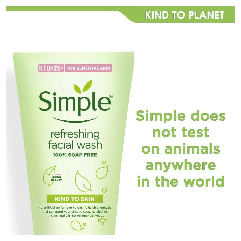 Simple Kind To Skin Refreshing Facial Wash Gel 150ml - Image 9