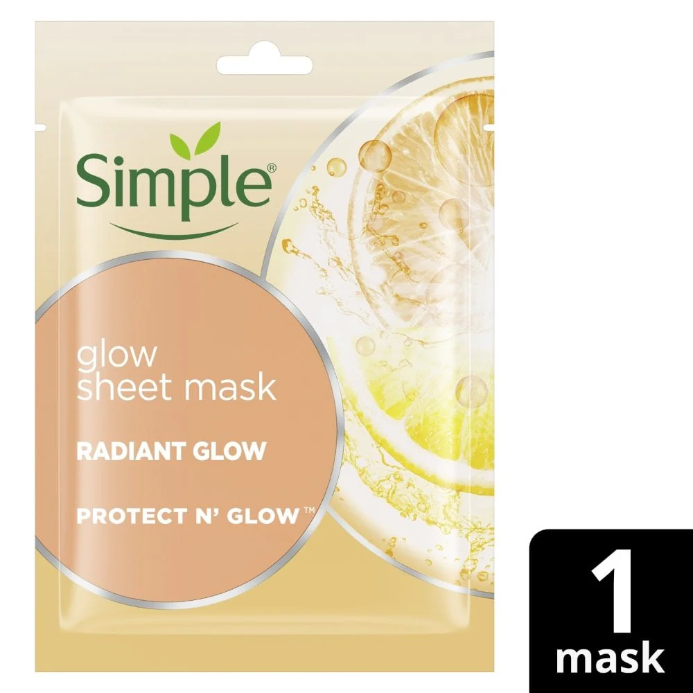 Simple Protect n Glow 48H Glow Sheet Mask 25ml - Image 2