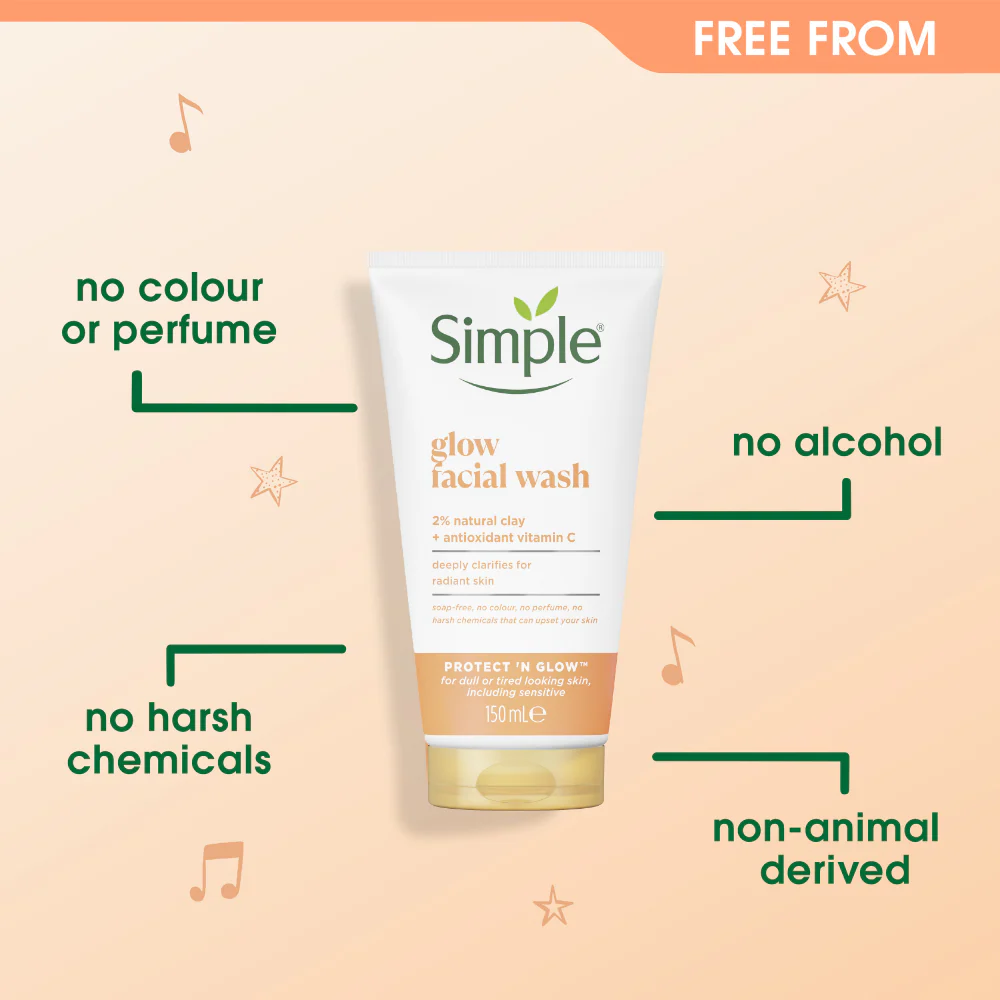 Simple Protect n Glow Express Glow Facial Wash 150ml - Image 3