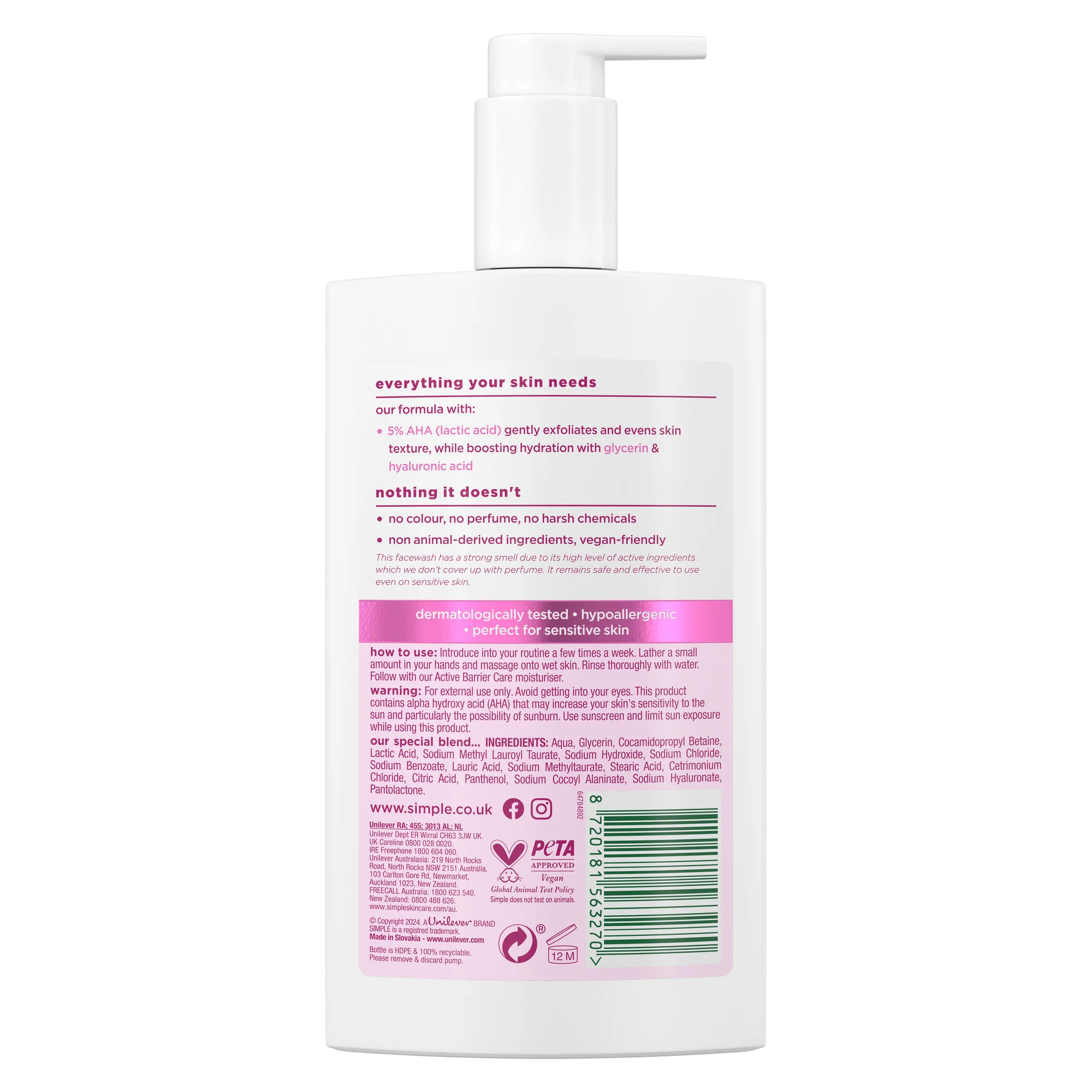 Simple Smoothing Gel Cleanser 230ml - Image 3