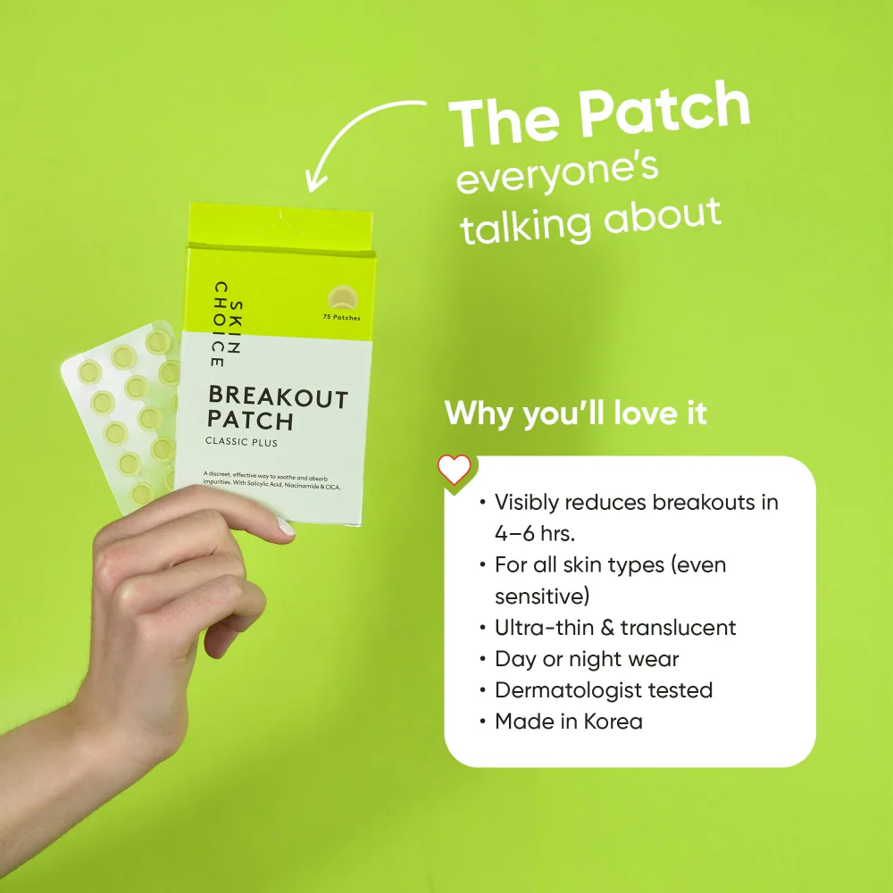 Skin Choice Breakout Classic Plus Spot Pimple Patches with Salicylic Acid & Niacinamide x75 - Image 3