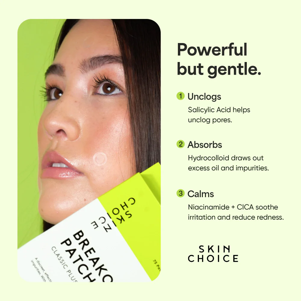 Skin Choice Breakout Classic Plus Spot Pimple Patches with Salicylic Acid & Niacinamide x75 - Image 8