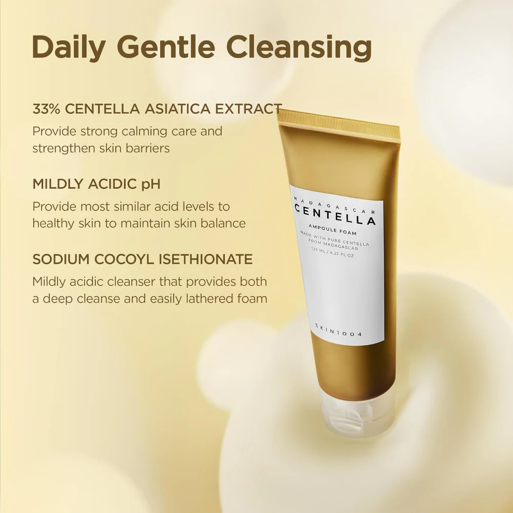 Skin1004 Madagascar Centella Ampoule Foam Cleanser 125ml - Image 5