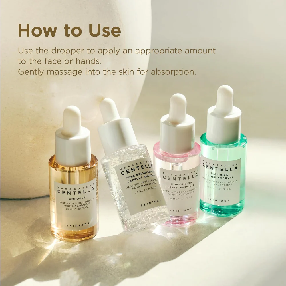 Skin1004 Madagascar Centella Ampoule Kit 4 x 30ml - Image 8