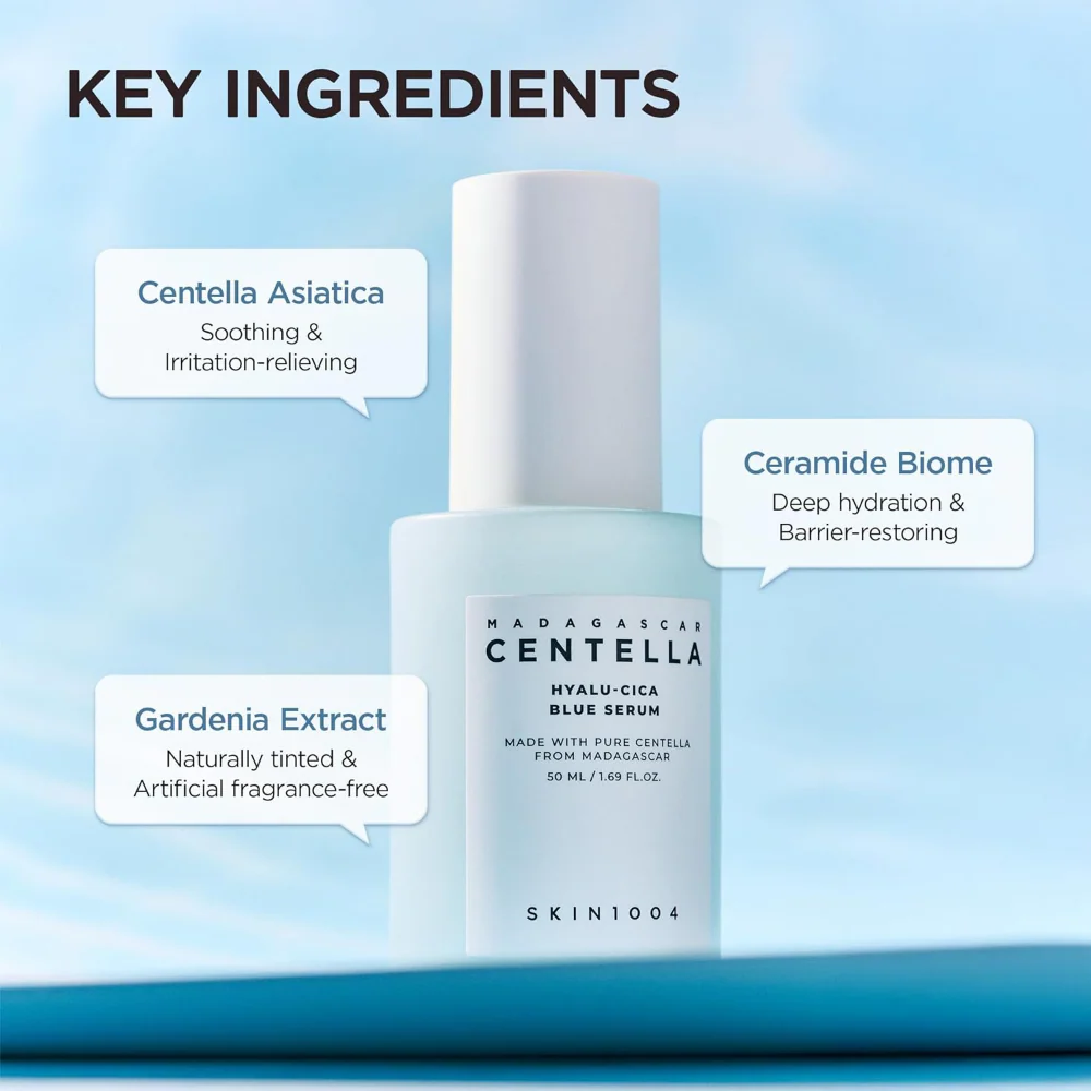 Skin1004 Madagascar Centella Hyalu-Cica Blue Serum 50ml - Image 4
