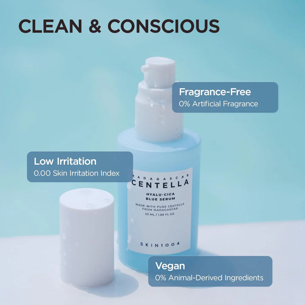 Skin1004 Madagascar Centella Hyalu-Cica Blue Serum 50ml - Image 7