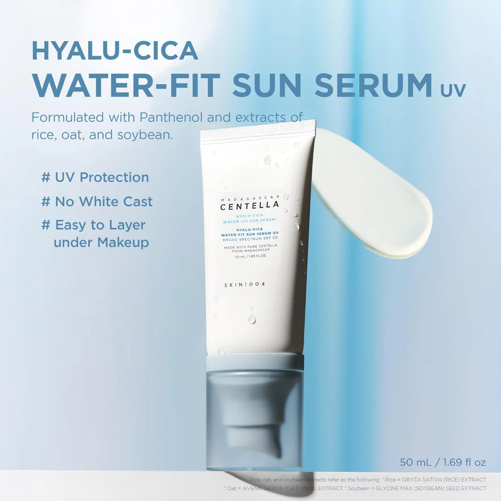 Skin1004 Madagascar Centella Hyalu-Cica Water-Fit Sun Serum PA++++ SPF50+ 100ml - Image 2