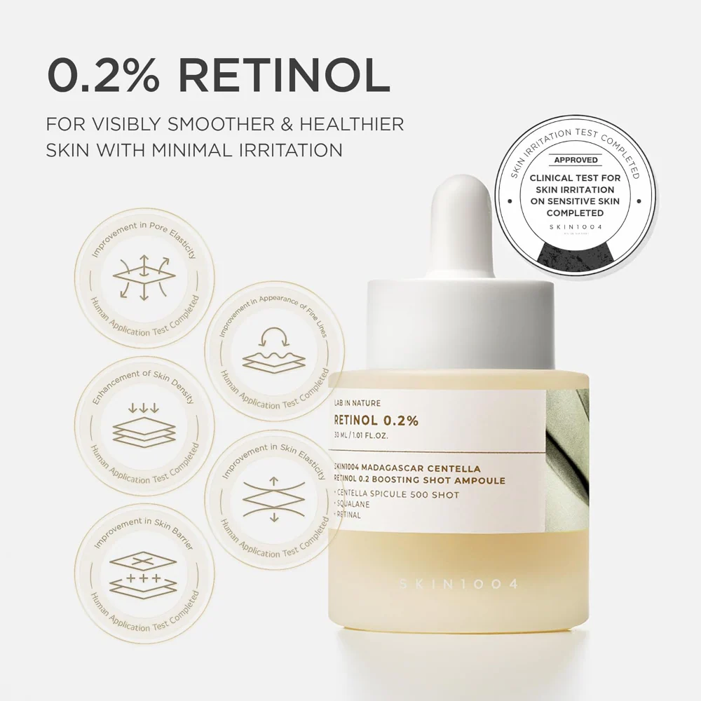 Skin1004 Madagascar Centella Retinol 0.2% Boosting Shot Ampoule 30ml - Image 5