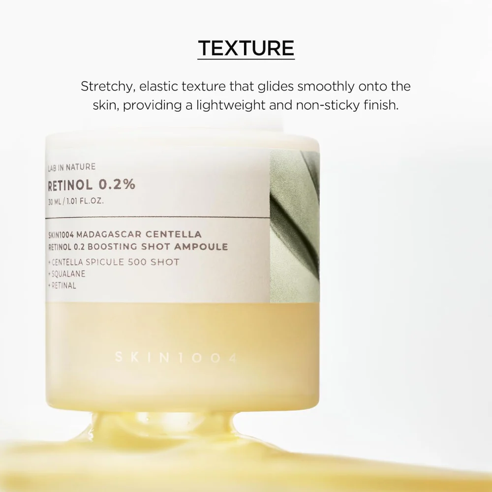 Skin1004 Madagascar Centella Retinol 0.2% Boosting Shot Ampoule 30ml - Image 6