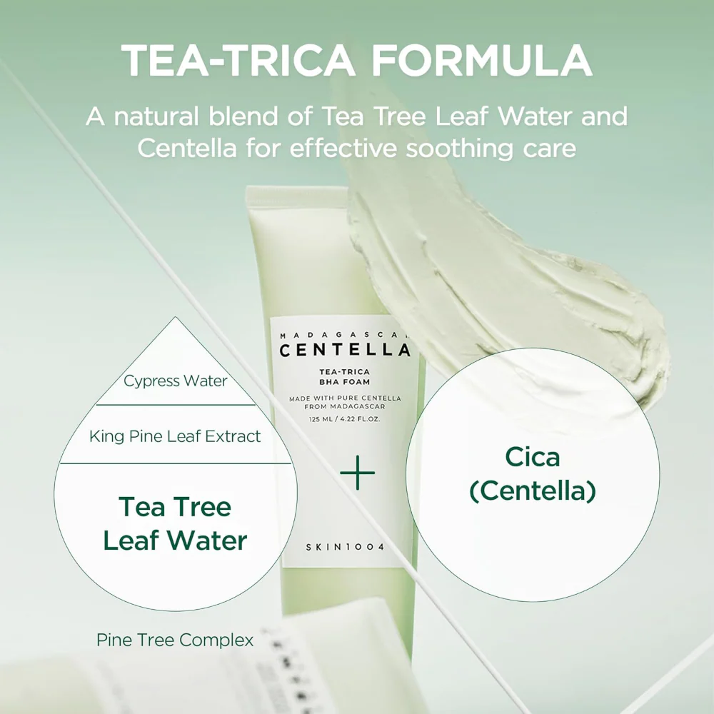Skin1004 Madagascar Centella Tea-Trica BHA Foam 125ml - Image 5
