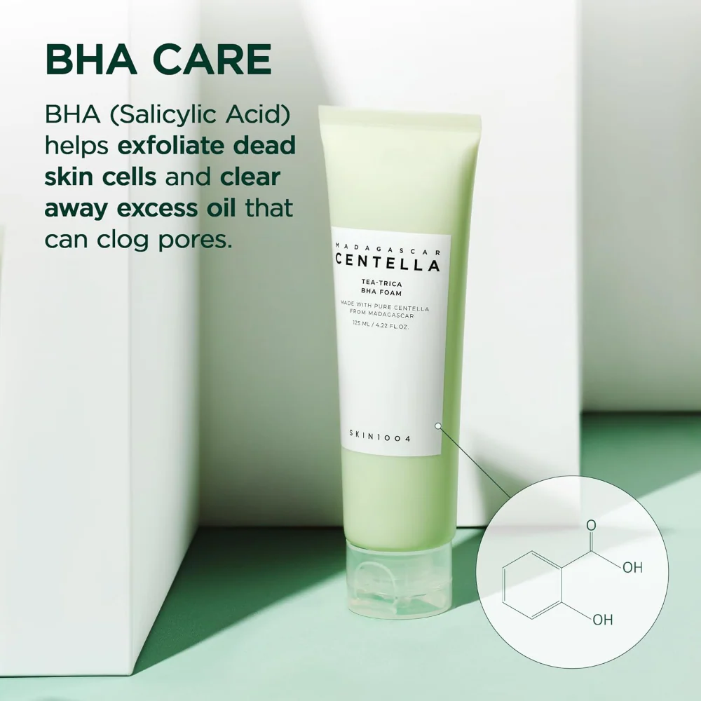 Skin1004 Madagascar Centella Tea-Trica BHA Foam 125ml - Image 6