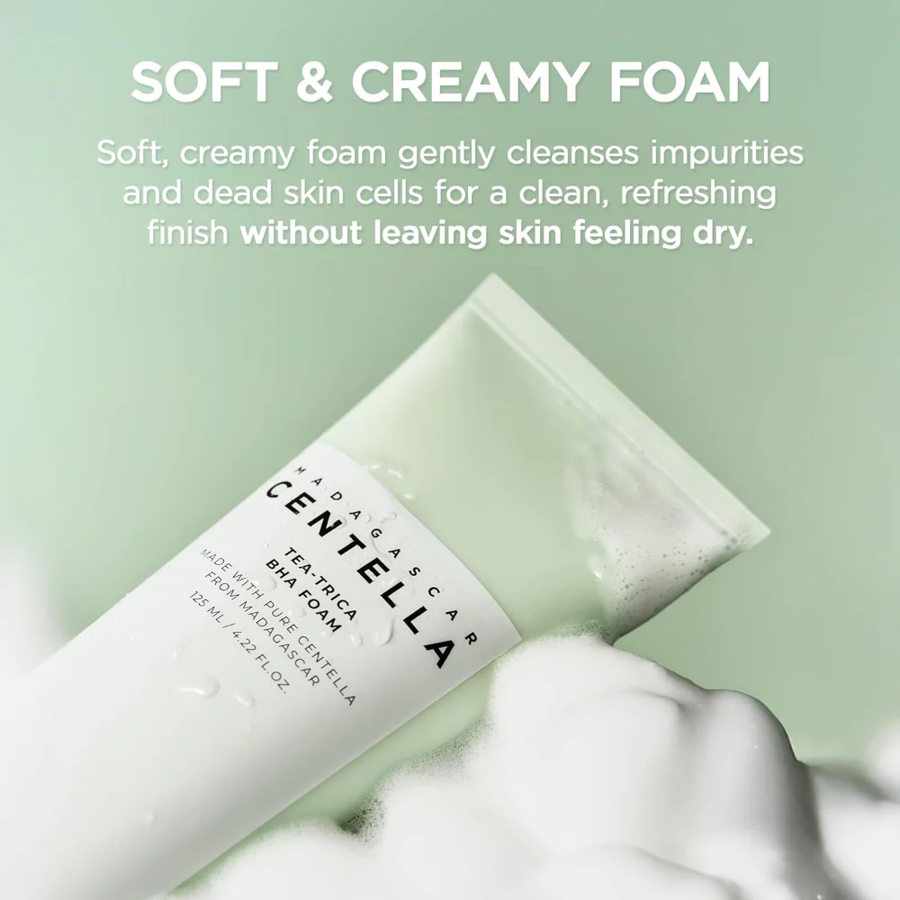 Skin1004 Madagascar Centella Tea-Trica BHA Foam 125ml - Image 7