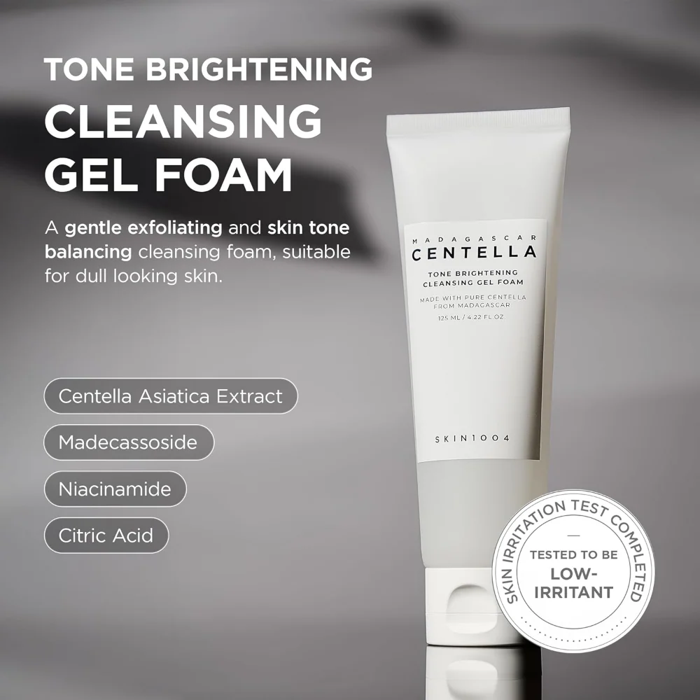 Skin1004 Madagascar Centella Tone Brightening Cleansing Gel Foam 125ml - Image 3