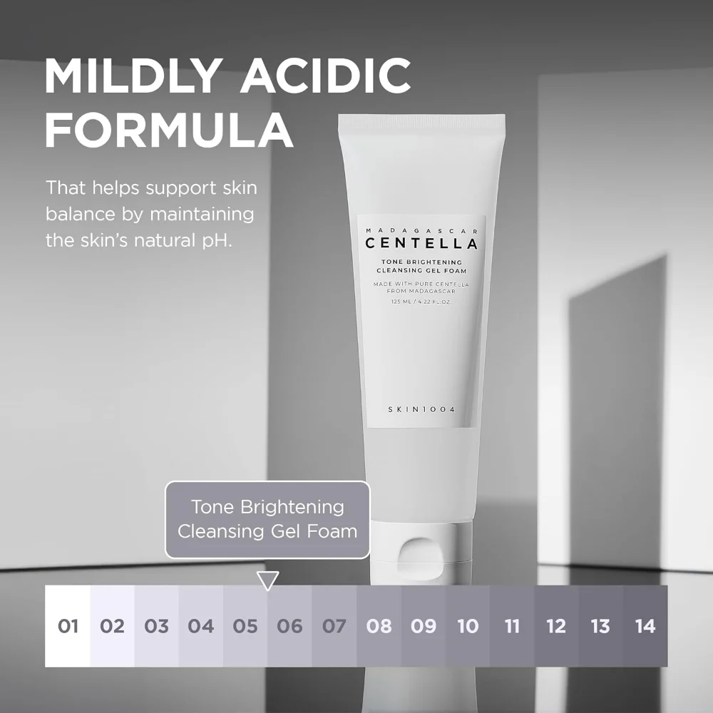 Skin1004 Madagascar Centella Tone Brightening Cleansing Gel Foam 125ml - Image 5