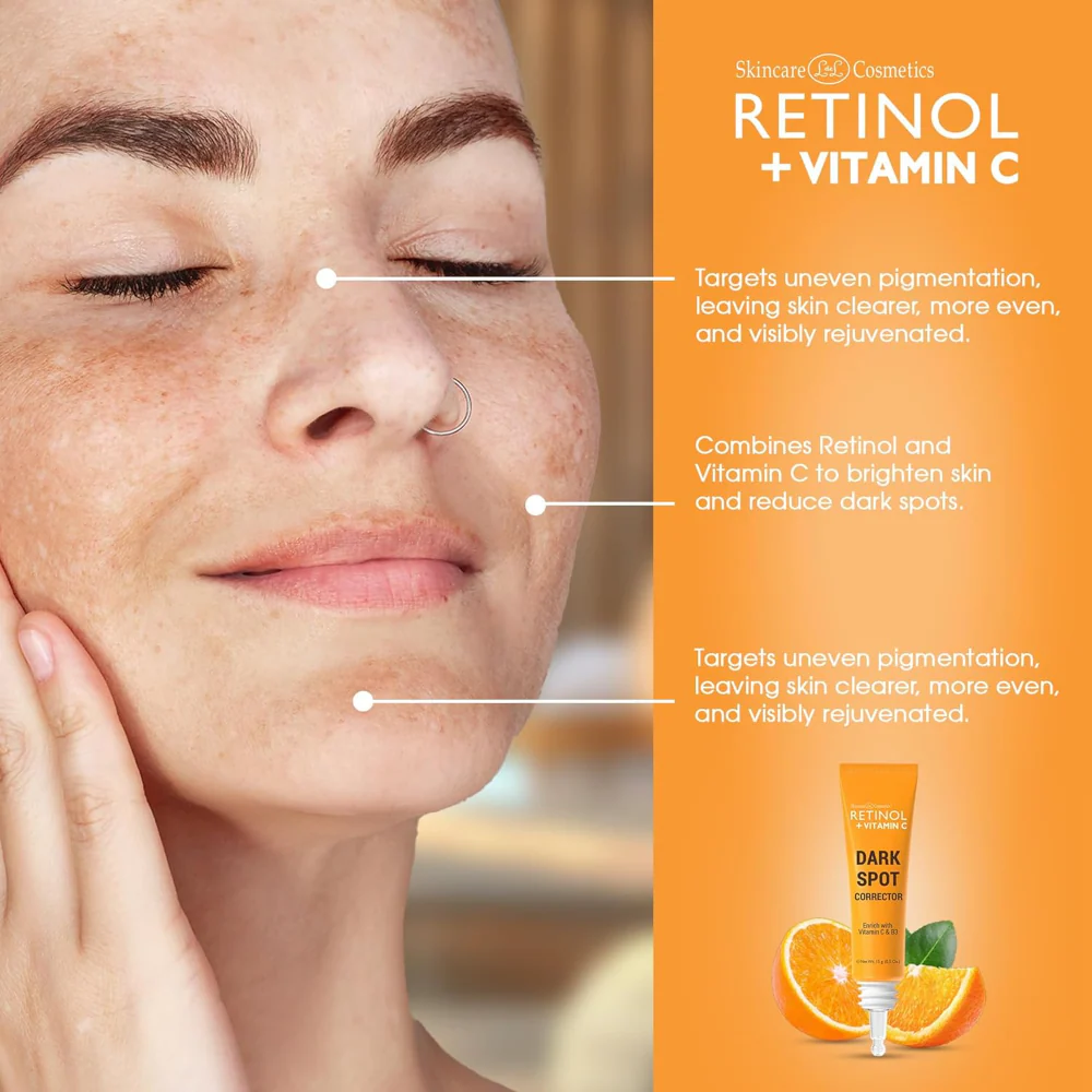 Skincare Cosmetics Retinol + Vitamin C Dark Spot Corrector 15g - Image 3