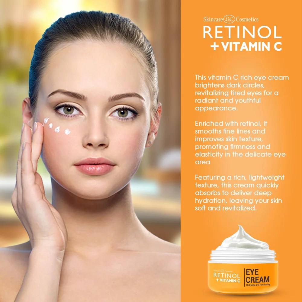 Skincare Cosmetics Retinol + Vitamin C Eye Cream 15g - Image 3