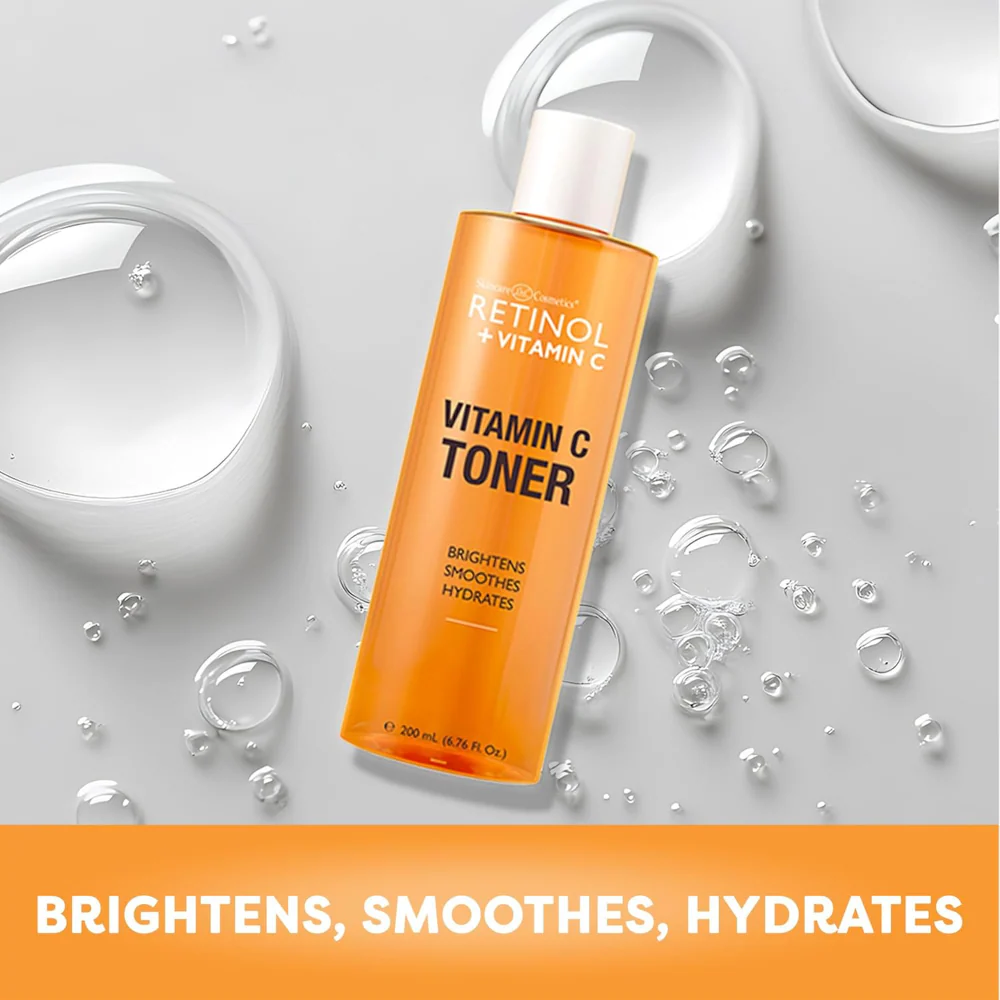 Skincare Cosmetics Retinol + Vitamin C Facial Toner 200ml - Image 4