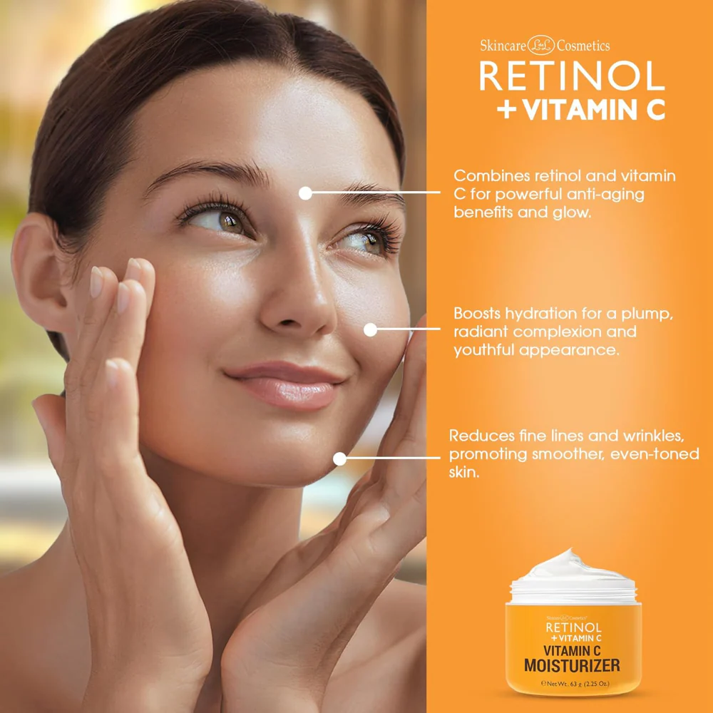 Skincare Cosmetics Retinol + Vitamin C Moisturiser 63g - Image 3