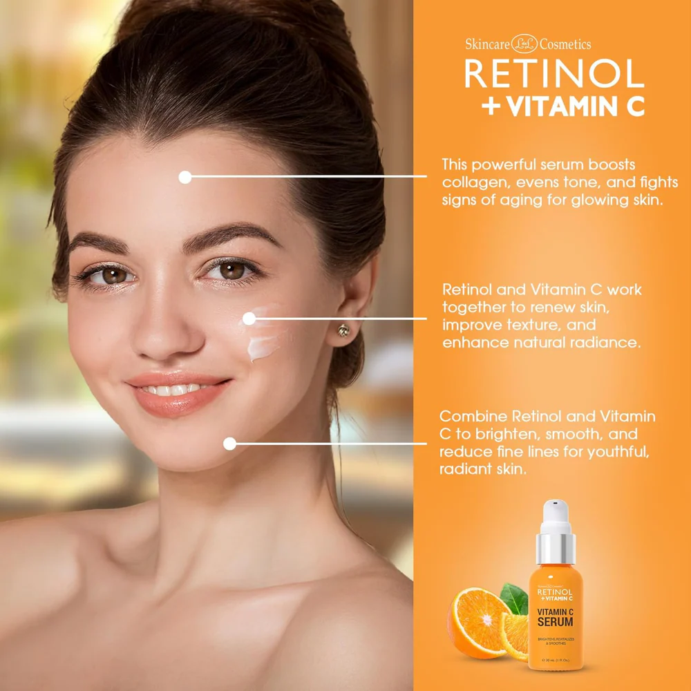 Skincare Cosmetics Retinol + Vitamin C Serum 30ml - Image 3