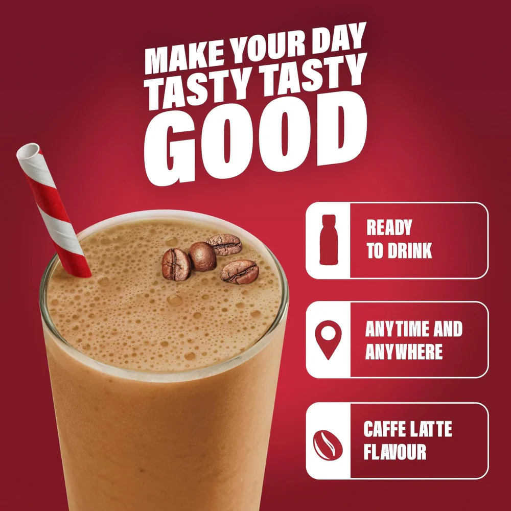 SlimFast Tasty Balanced Meal Café Latte Milkshake Multipack 6 x 325ml - Image 2