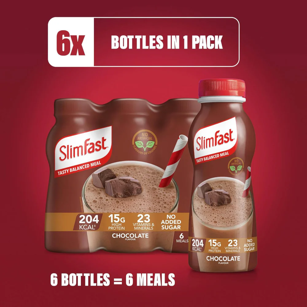 SlimFast Tasty Balanced Meal Chocolate Milkshake Multipack 6 x 325ml - Image 5