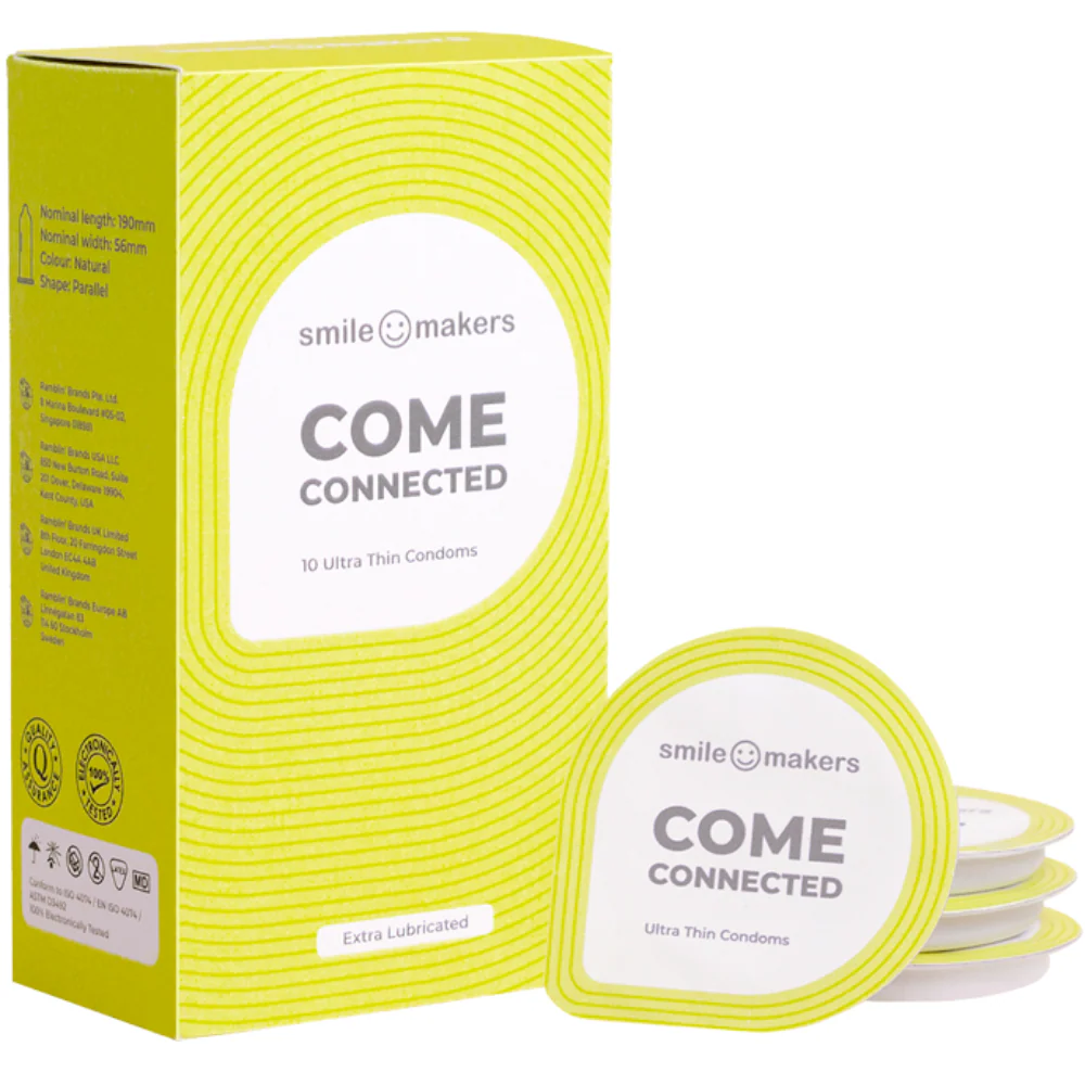 Smile Makers Come Connected Ultra-Thin Vegan Condoms x10 - Image 2