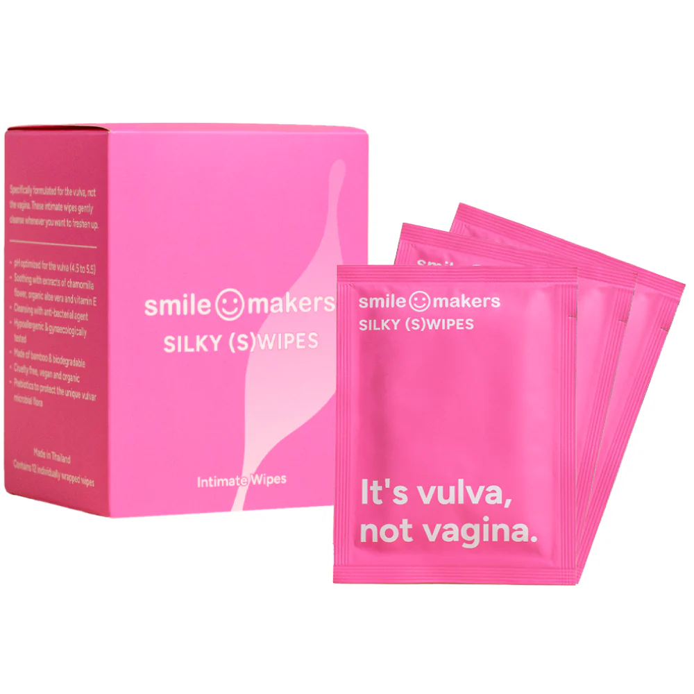 Smile Makers Silky Swipes Intimate Wipes x12 - Image 2