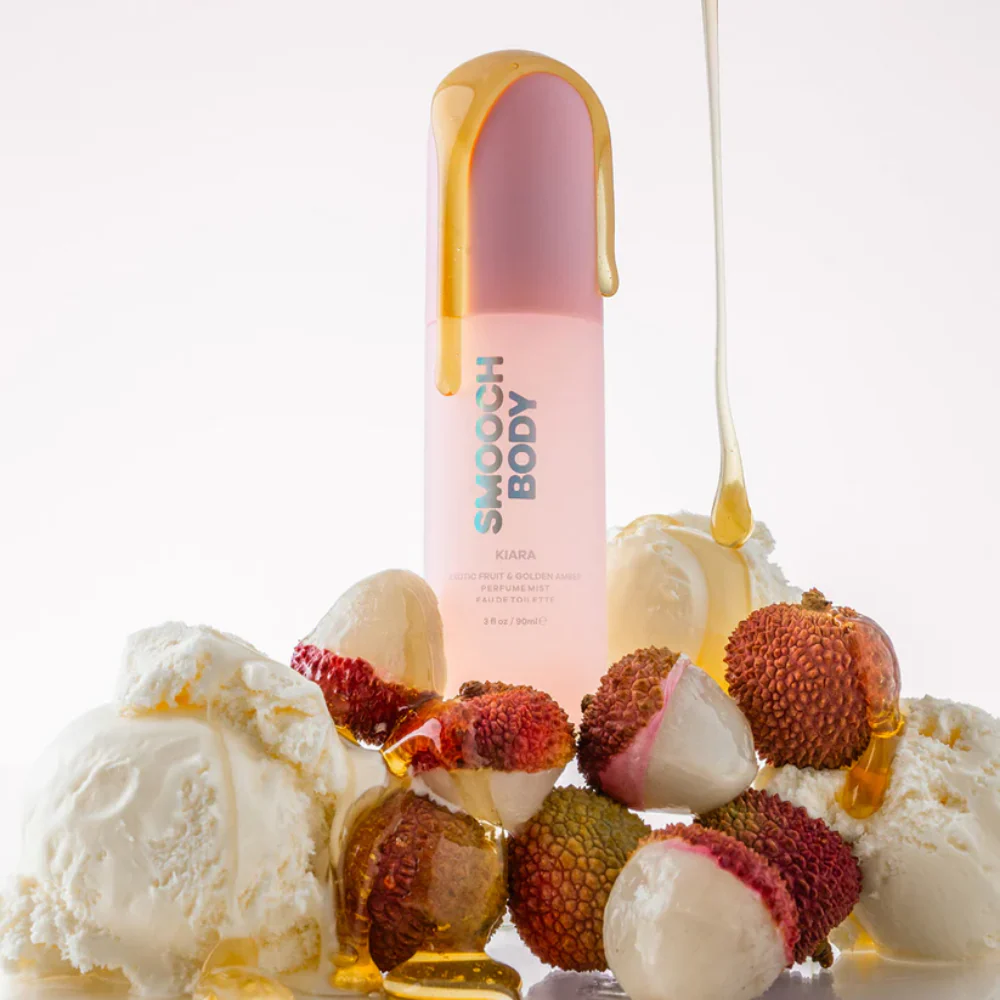 Smooch Body Kiara Exotic Fruit & Golden Amber Fragrance Mist 90ml - Image 2