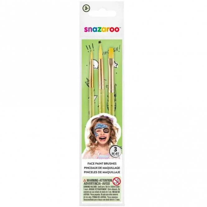 Snazaroo Face Painting Brushes Pack of 3 - Image 2