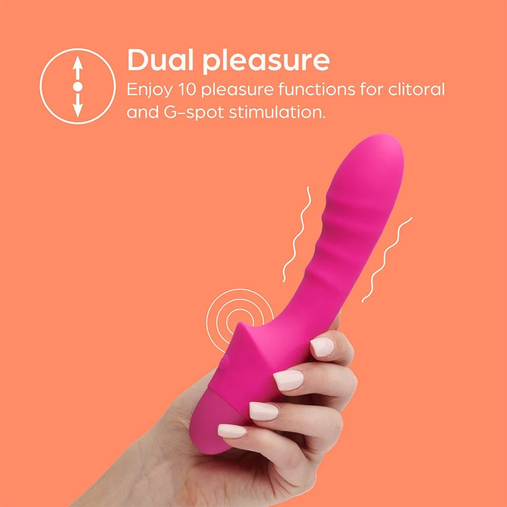 So Divine Pink Pash Ribbed Vibrator - Image 3