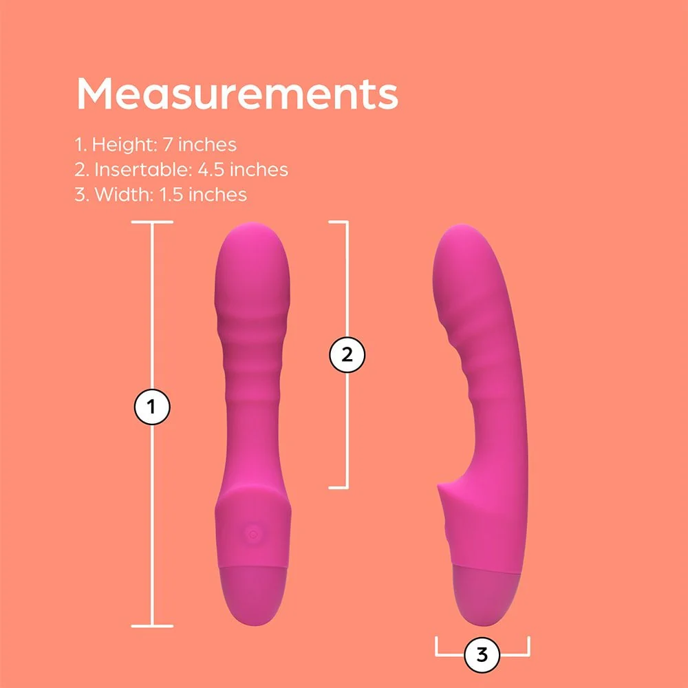 So Divine Pink Pash Ribbed Vibrator - Image 5