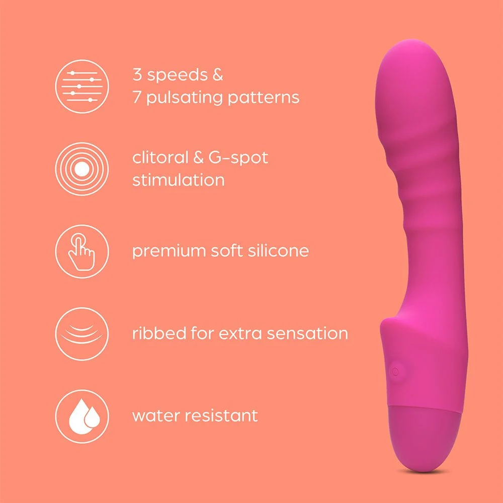 So Divine Pink Pash Ribbed Vibrator - Image 7