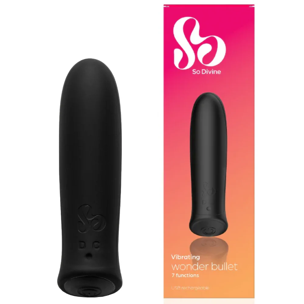 So Divine Rechargeable Vibrating Wonder Bullet Black - Image 2