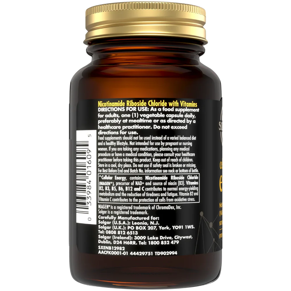Solgar Cellular Energy Vegetable Capsules 119g - Image 3